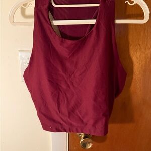 Mondetta Burgundy Crop Top